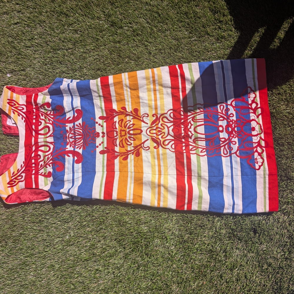 Colorful Striped Sleeveless Dress